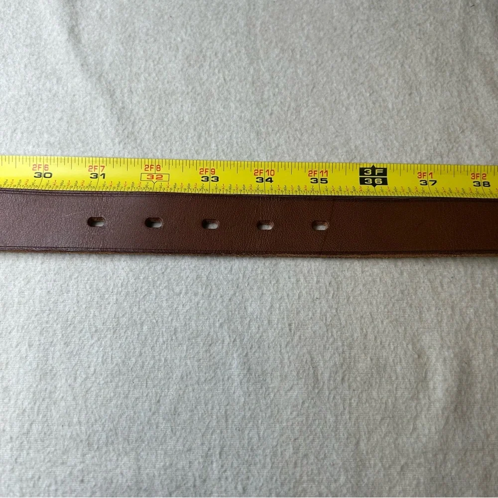 GAP Brown Leather Belt with Gold Buckle